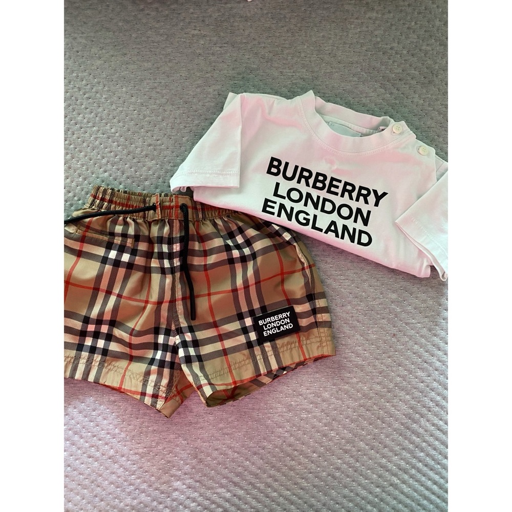 Burberry Baby Shorts and Shirt combo
